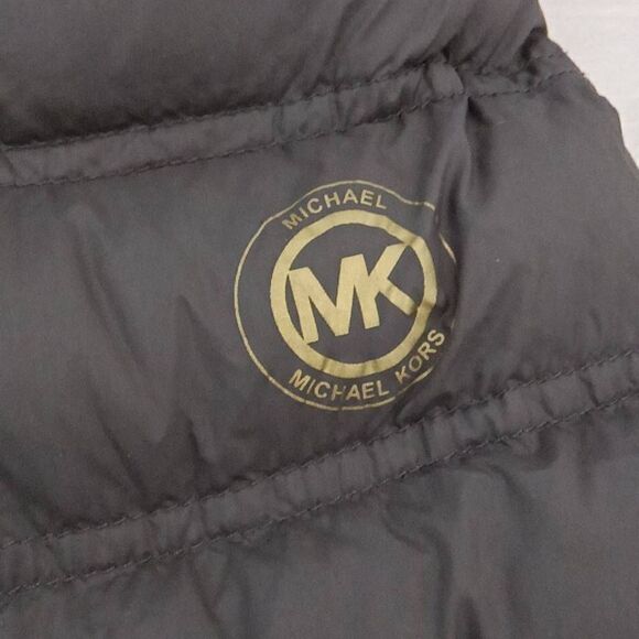 Michael Kors Women's Packable Down Fill Hoodie Puffer Jacket Brown Medium - Picture 4 of 9